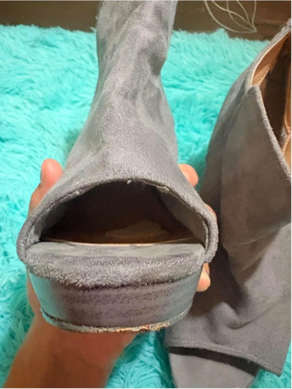 Steven Ella Grey Suede Ankle Boots